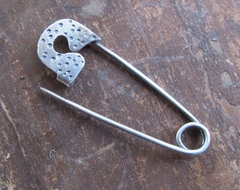 Safety Pin Brooch Sterling Silver Safety Pin Safe With Me Brooch Silver Love Trumps Hate Pin Brooch Stamped Silver Safety Pin Jewelry