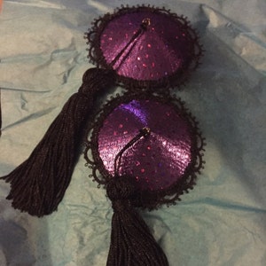 Couture Velvet Noir Burlesque Pasties Easy Twirling