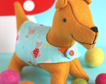 Spanner: Scottie dog PDF, dog softie pattern, dog sewing pattern, plush dog pattern, felt dog pattern, PDF felt dog, easy dog pattern, dog
