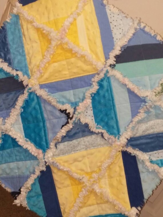 Ashlawnfarms Rag Quilt String Blocks Flannel Chenille