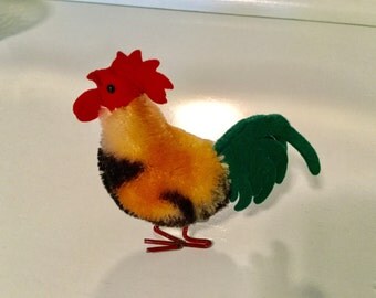 Vintage Steiff Rooster Antique Stuffed Animal Toy 1950's