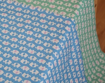 4356 - Elephant Cotton Fabric - 62 Inch (Width) x 1/2 Yard (Length)