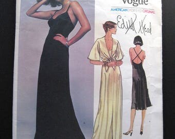 1970s VOGUE pattern 1560 Edith Head Designer series size 8 uncut instructions in FRENCH ONLY
