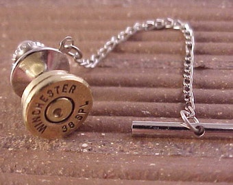 Bullet Tie Tack Winchester 38 Special Recycled Repurposed