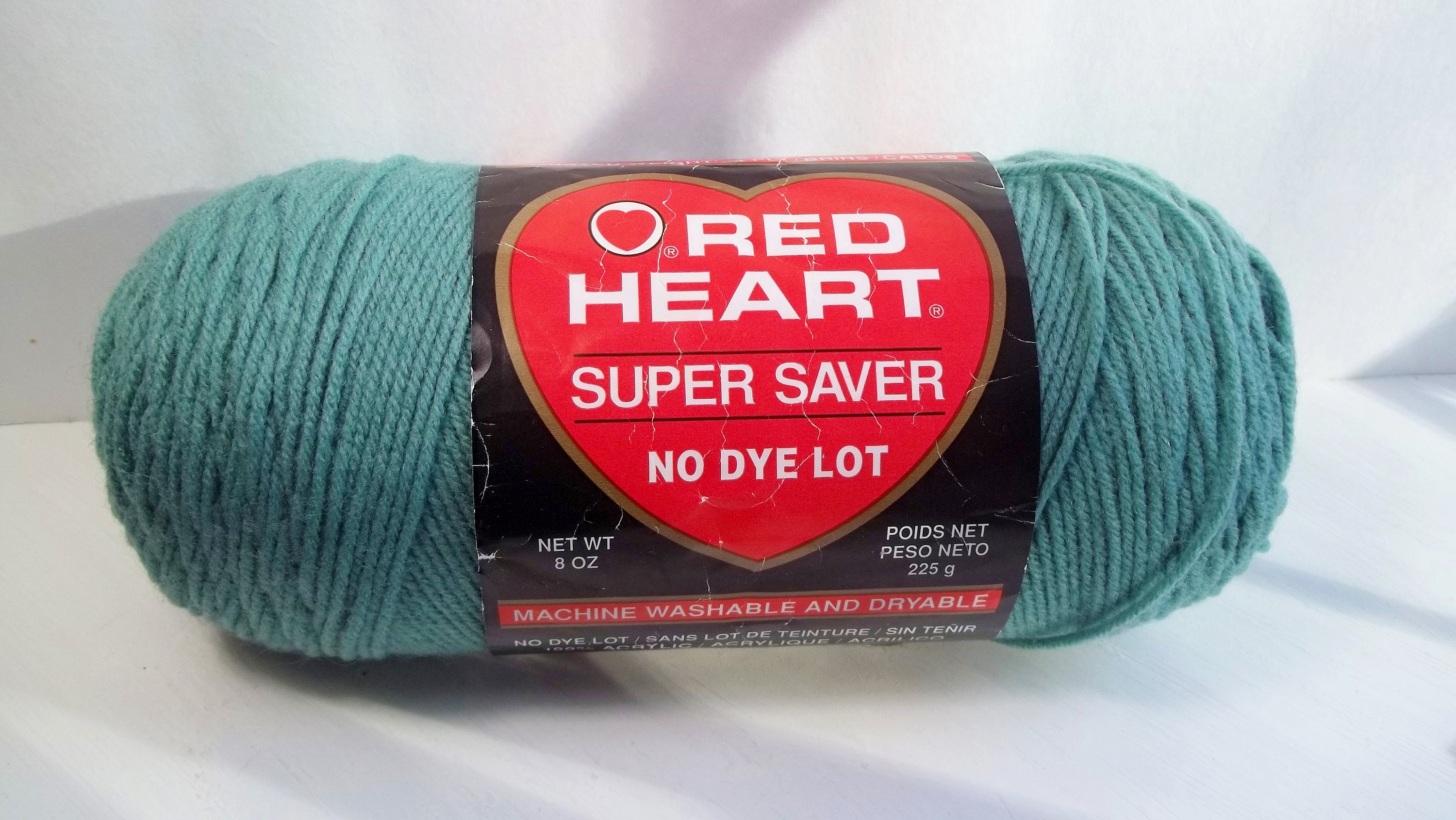 Sage Green Yarn, Red Heart Super Saver 100 Acrylic Washable Yarn Small
