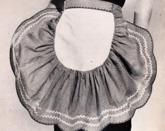 Two Vintage PDF Sewing Patterns Half Party Apron Home Decor Sheer or Gingham Reproduction Instant Download
