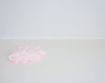 Vintage Pink Knit Baby Booties