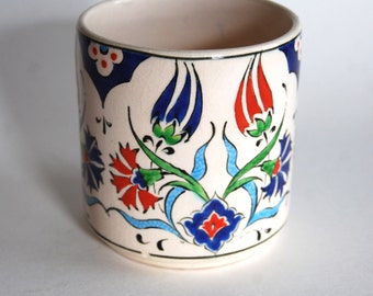 Vintage Planter, Pottery, Boho, Signed, Hand Painted
