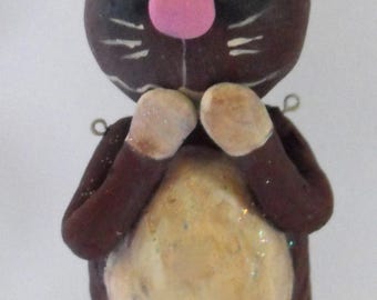 Fait sur commande poupée lapin en chocolat de Pâques Grimmy