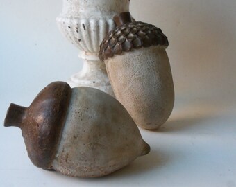 hold for jeannie - two cement acorns (please do not purchase unless you are jeannie)