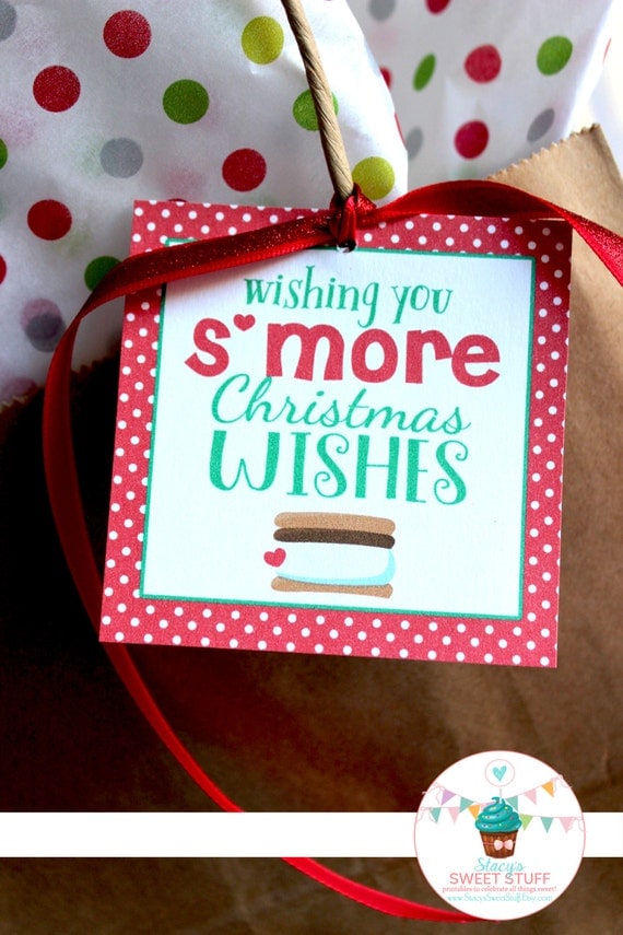 Christmas S'mores Tag, DIY, Printable, INSTANT DOWNLOAD by Stacys Sweet ...
