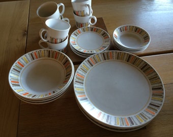 SALE! Noritake Mardi Gras Dinner Set - Mid Century modern place settings