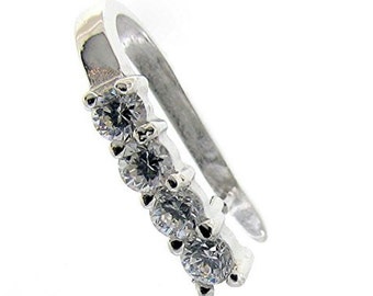 1pc x Sterling Silver Pendant Bail in 4-Diamond-Design 15x10mm with Man Made Diamond Simulants #ss203