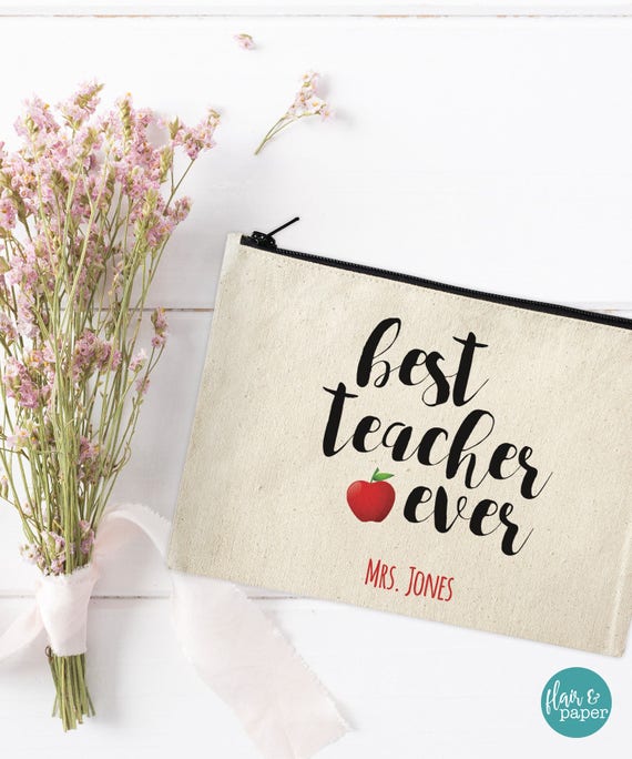 Teacher Canvas Bag Teacher Gift Thank You Gift Canvas