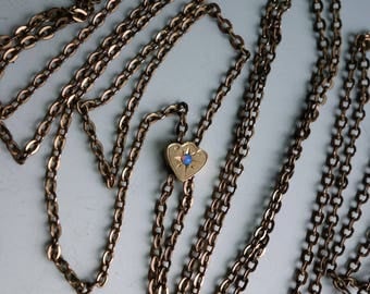 Victorian Gold FIlled Watch Chain Opal