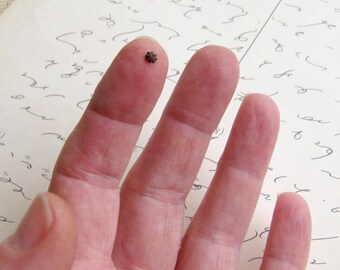 Itty Bitty bead caps, tiny 3mm bead cap, antiqued black brass, mini bead cap, teensy bead cap (30) BC-SV-003