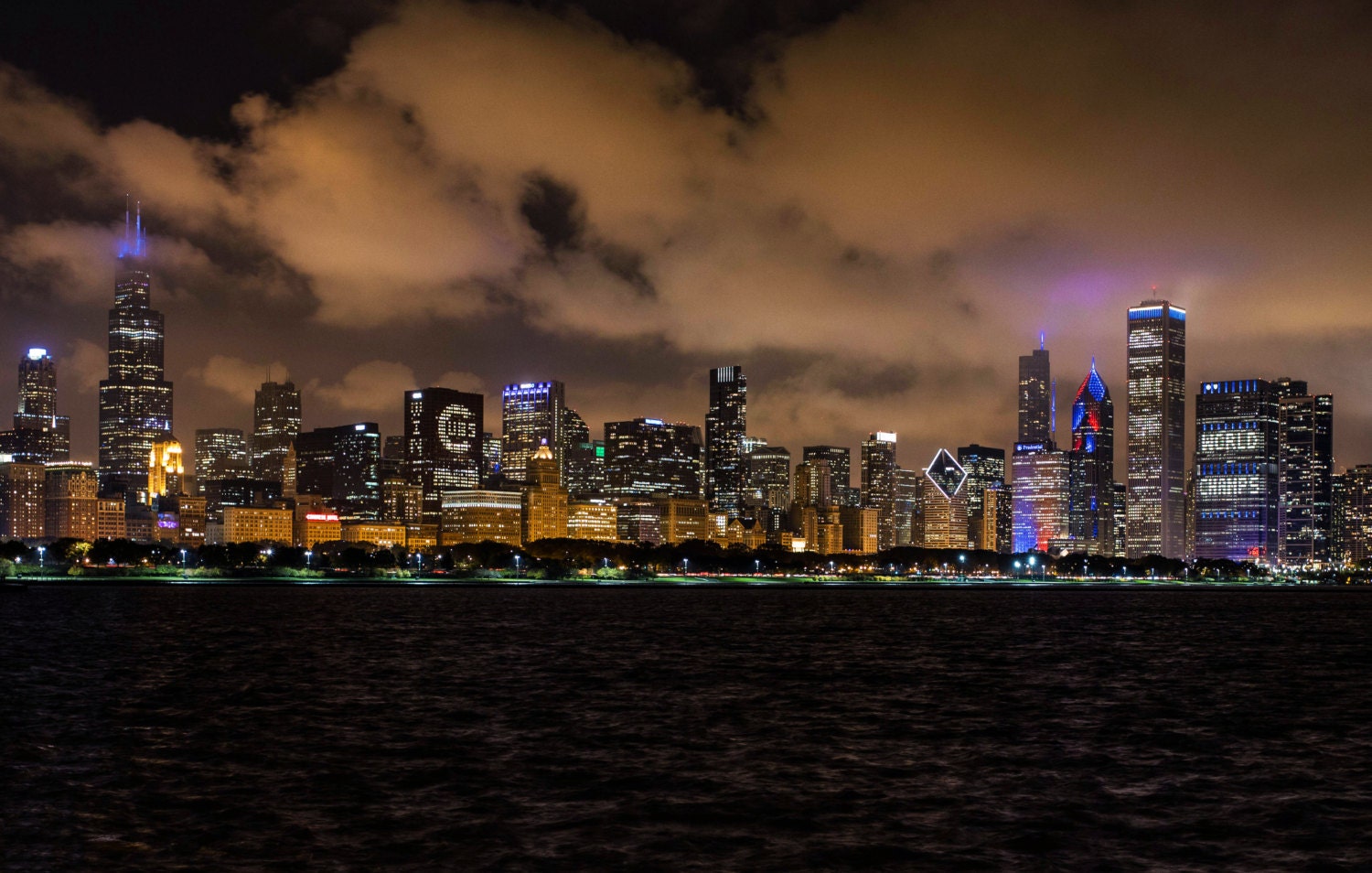 Chicago Cubs World Series Skyline