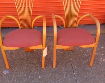 Stunning Pair of Bent Wood Armchairs
