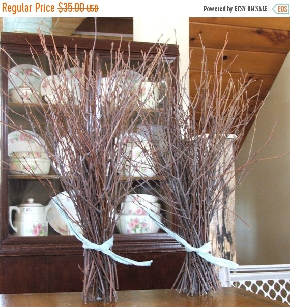 Sale Natural BIRCH Branches rustic decor by blueskiesforever