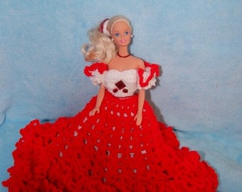 Crochet Birthday Barbie dress/July Ruby/Annie's Attic