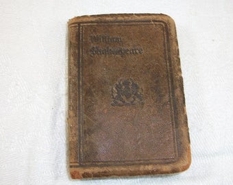 Vintage Antique William Shakespeare Much Ado About Nothing Leather Cover