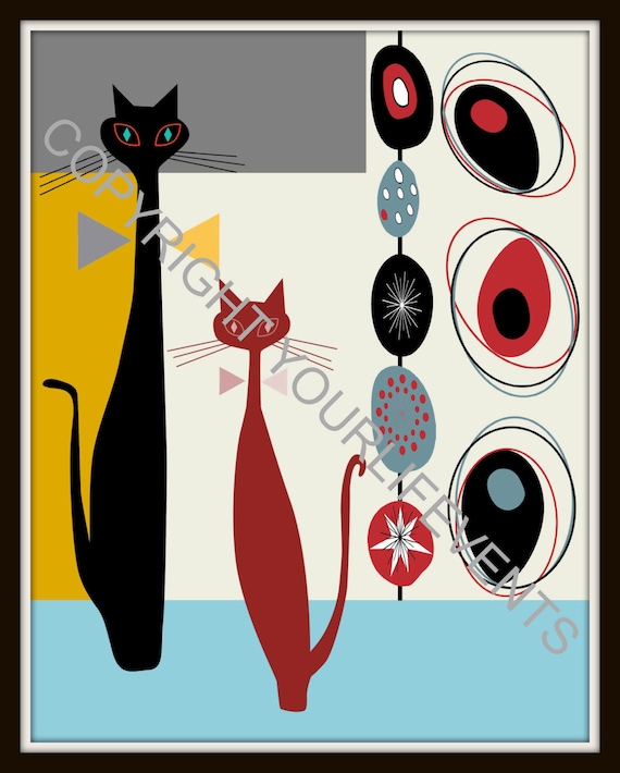 Mid-Century Modern Art Print | Instant Download | Printable Mid-Century Modern Art Il_570xn