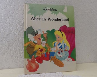 Alice in Wonderland From the Disney Classic Series, Glossy Hardcover Book in Very Good Condition, 1986