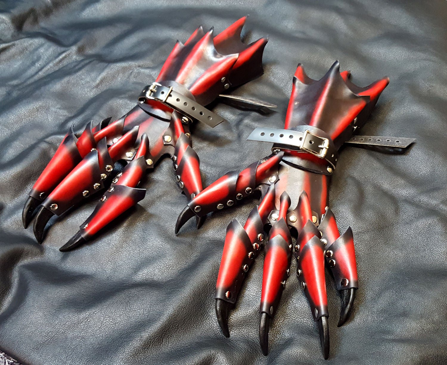 Claw Gloves Dragon Claw Gauntlets Leather Armor Claws Pair