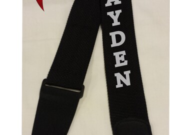 GUITAR STRAP Custom Embroidered Nylon Strap with PERSONALIZED name