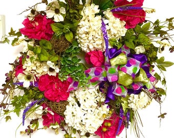 Holiday & Everyday WreathsSilk Floral by SandyNewhartDesigns