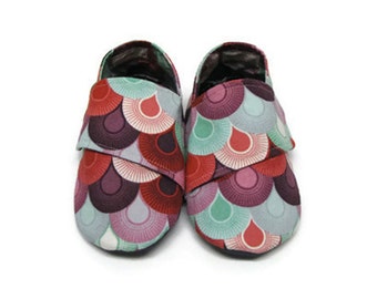 Baby Shoes, Toddler Shoes, Baby Girl Shoes, Soft Sole Baby Shoes, Baby Booties, Toddler Slippers, Baby Moccasins, Fabric Shoes, 18-24M