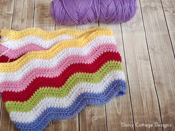 Daisy Cottage Designs Ripple Baby Blanket Crochet Pattern