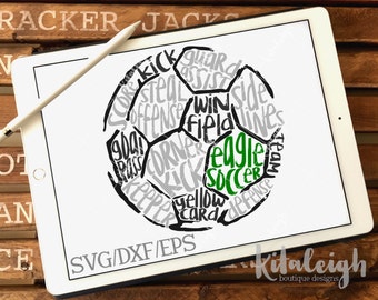 Messy Eagles Soccer INSTANT DOWNLOAD in dxf, svg, eps for use with programs such as Silhouette Studio and Cricut Design Space
