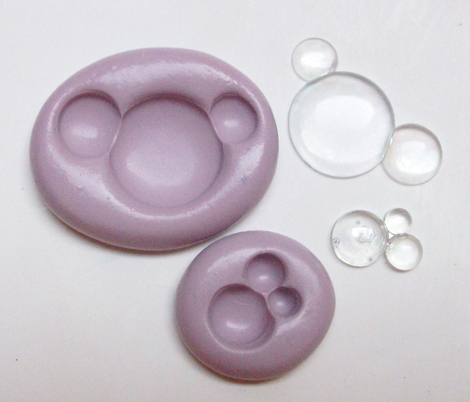 Bubbles 2 Molds 386 silicone mold craft mold porcelain