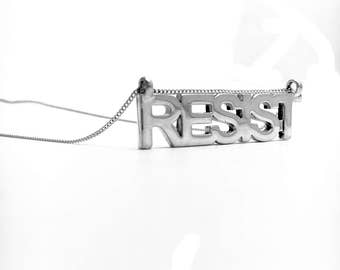 RESIST Necklace- Sterling Silver USA Made