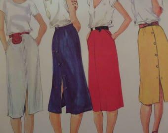 BACK BUTTON SKIRT Pattern • McCall's 6613 • Miss 8-12 • Button Skirt • Straight Skirt • Sewing Patterns • Vintage Patterns • WhiletheCatNaps