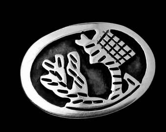 Vintage Taxco Mexico Mexican Sterling Silver Peasant Cactus Cufflinks 22841
