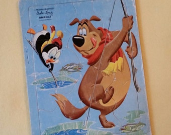 Walter Lantz Smedly Vintage Preschool Inlaid Puzzle 7490, Authorized Edition 1963