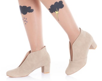 asos cream ankle boots