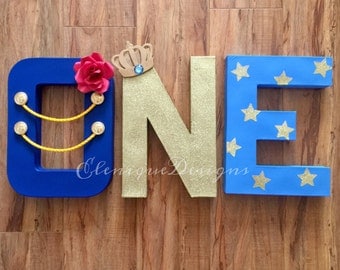 Little Prince/Le Petite Prince One letters (in royal blue)