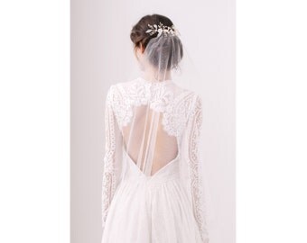 Barely there wedding veil, Minimal wedding veil, Lightweight wedding veil