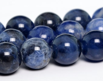 8MM Sodalite Beads Grade AAA Genuine Natural Gemstone Round Shape Full Strand Loose Beads 15.5" BULK LOT 1,3,5,10 and 50 (100145-263)