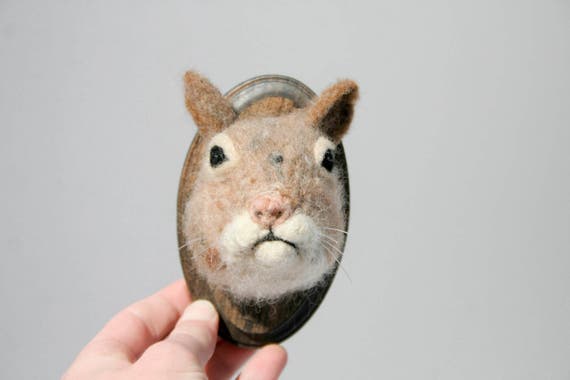 Wool Faux Taxidermy Squirrel (Sciuridae)