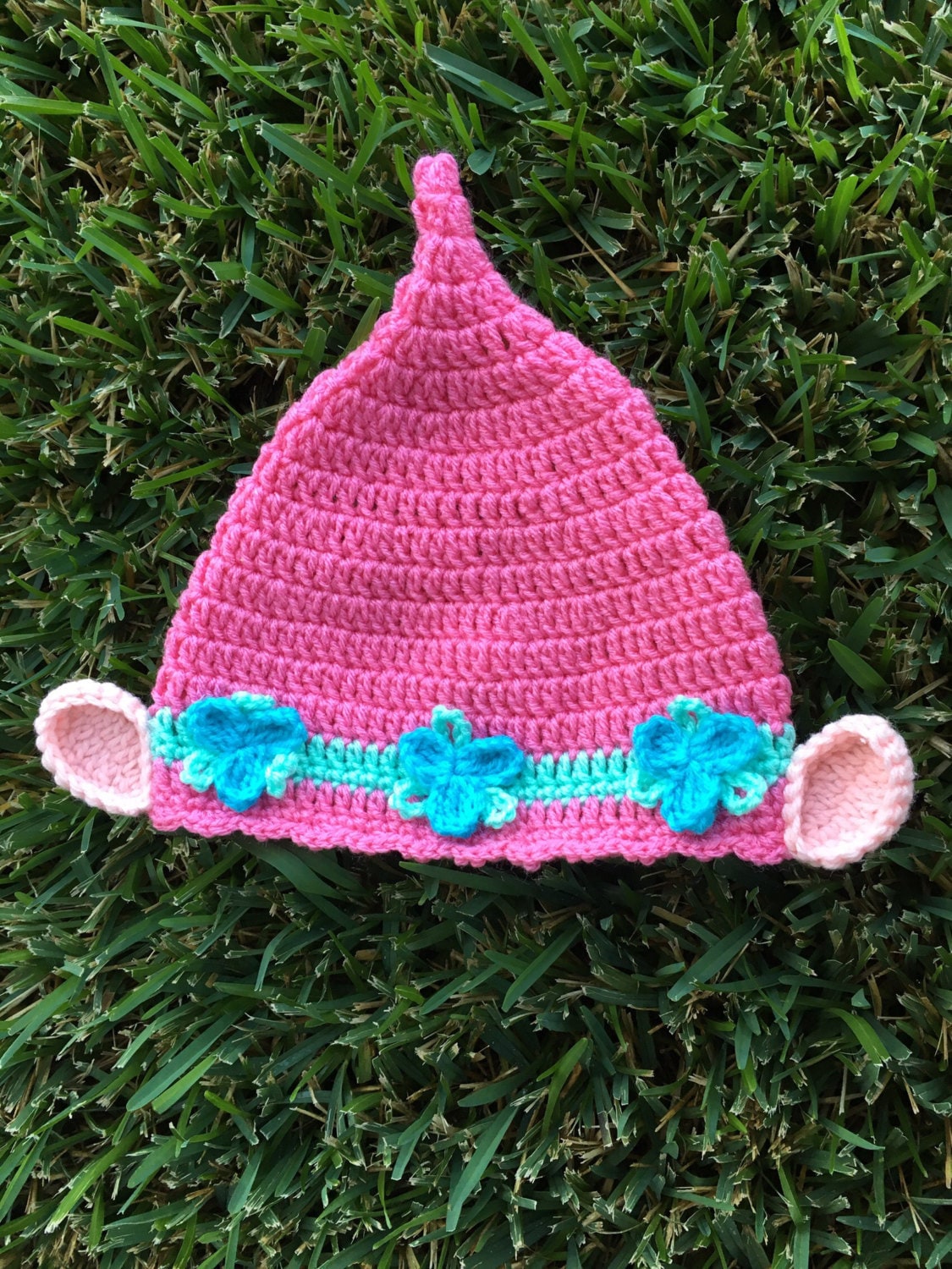 Poppy pink troll adorable hat