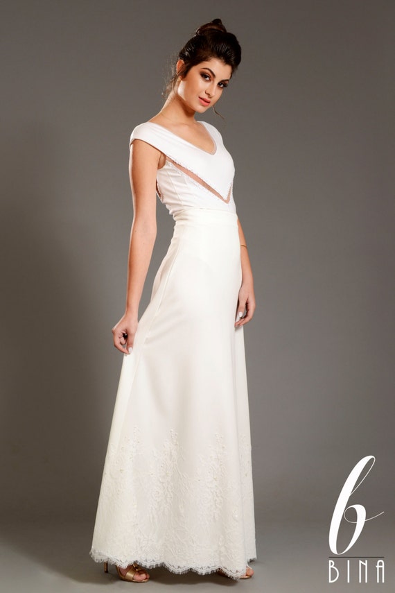 Bridal dress design leotard & maxi skirt YUVAL