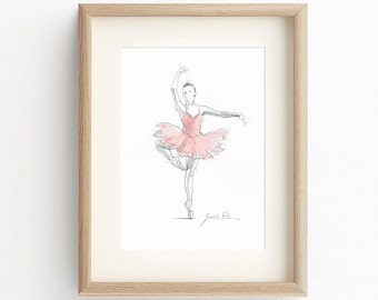 Ballerina Art Ballerina Print Ballerina Picture Pink Tutu