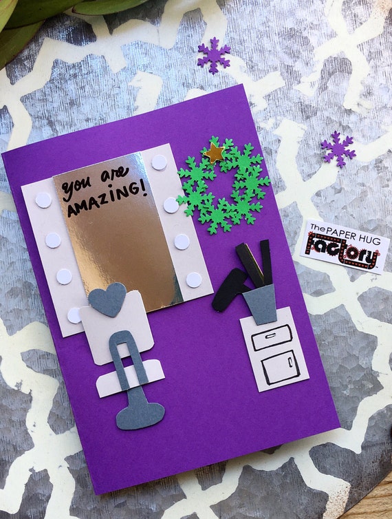 Christmas card for Hair Stylist Hair Salon Holiday Card for