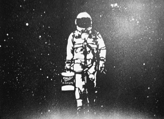 items similar to badasstronaut spray paint stencil graffiti art