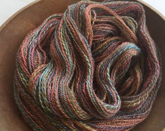 Rustic Glow, Sport weight, Handspun Yarn, Y218