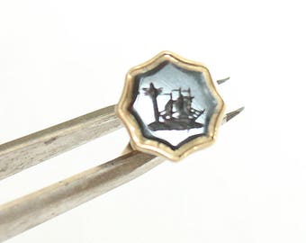 Tiny Intaglio Wax Seal Fob Pendant, Nautical Wax Seal Stamp